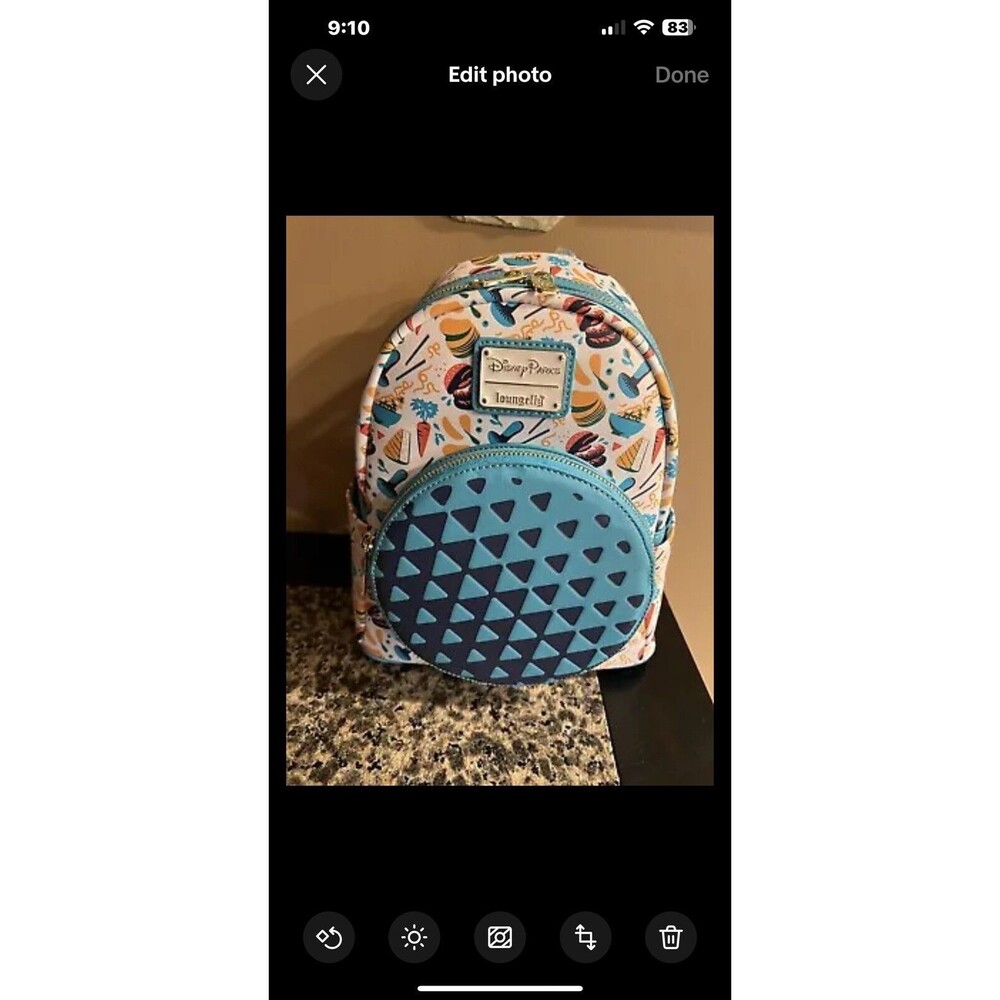 Disney Epcot Food And Wine Festival Loungefly Mini Backpack Spaceship Earth NEW - Picture 10 of 10